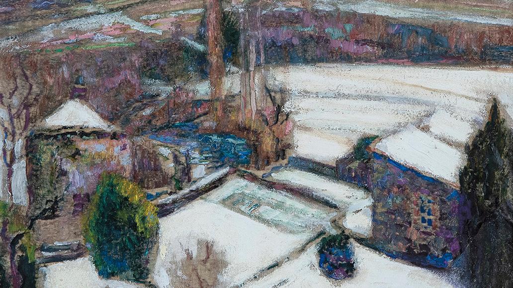 Victor Charreton — paysage hivernal d'Auvergne